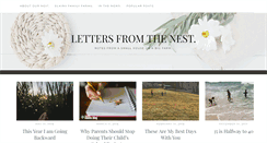 Desktop Screenshot of lettersfromthenest.com